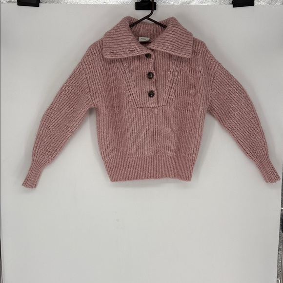 Varley NWT Peverel Button Placket Knit Women's Pink Sweater Size S - Picture 2 of 8